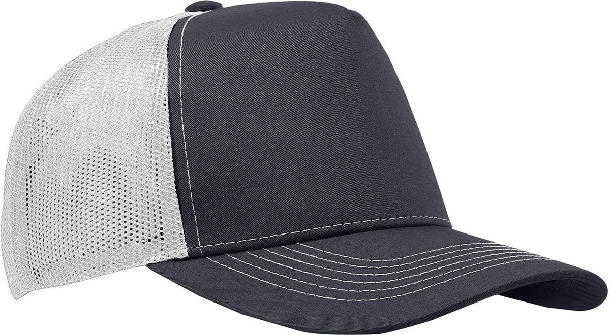 Cobra Cap C112f 5 Panel Structured Poly/cotton Front Mesh Back - Charcoal White