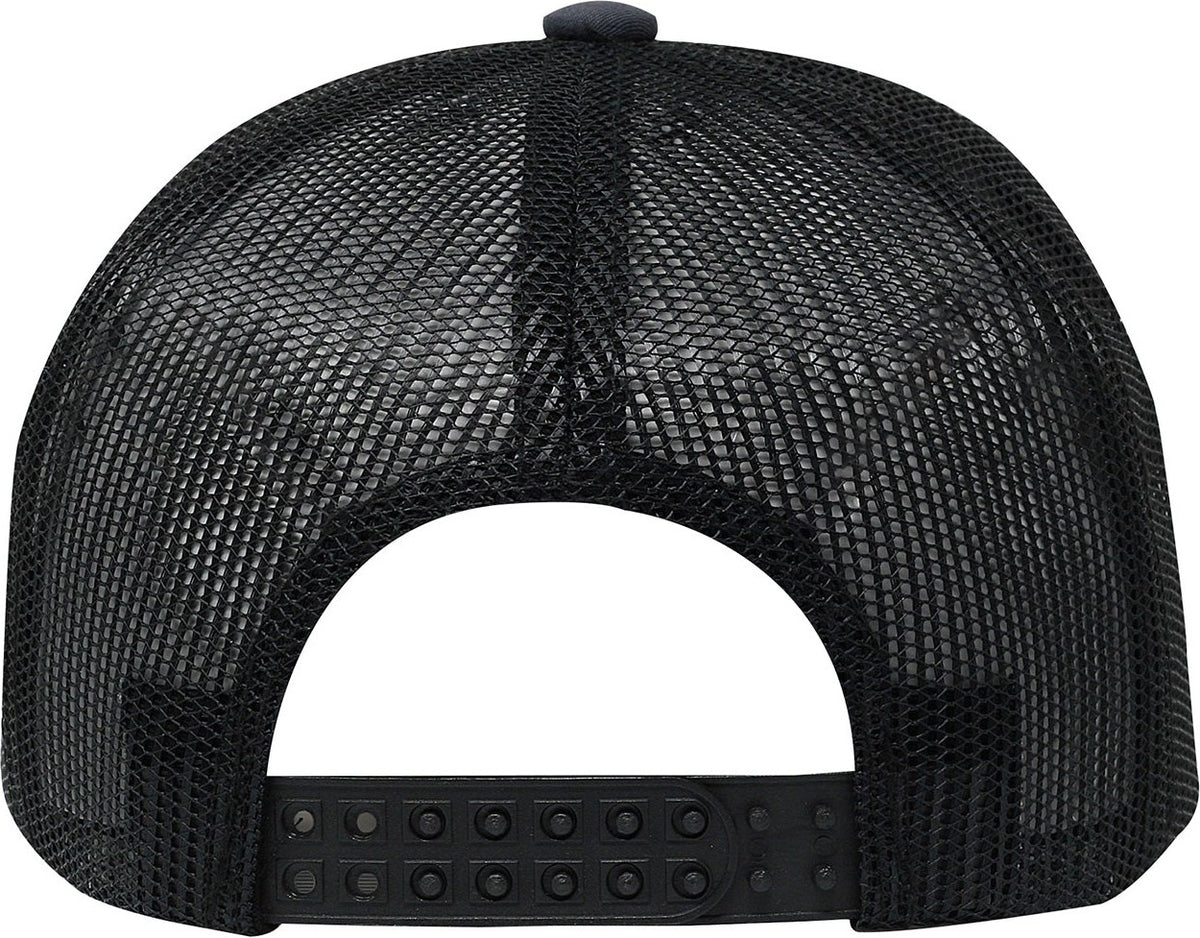 Cobra Cap C112f 5 Panel Structured Poly/cotton Front Mesh Back - Charcoal Black