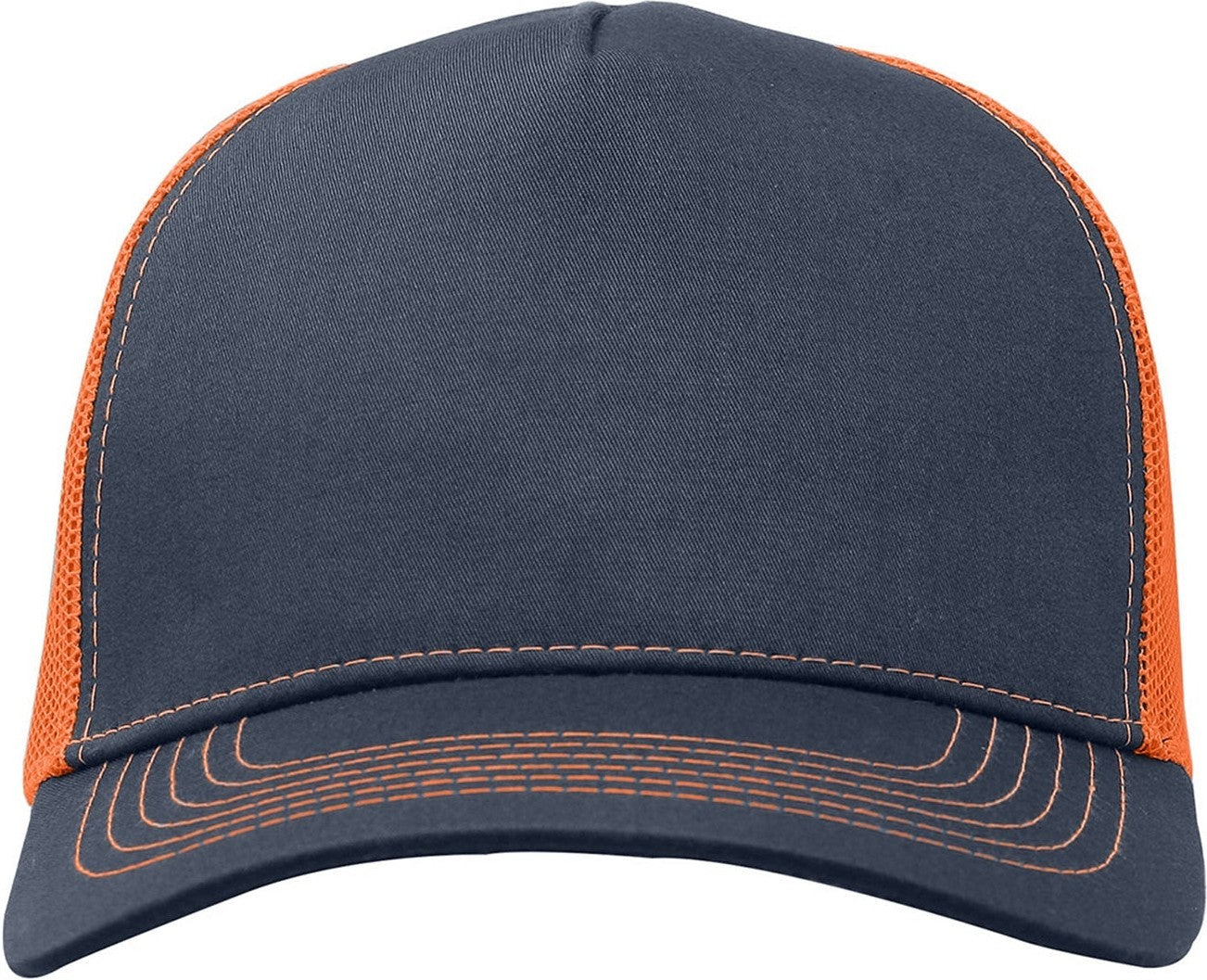 Cobra Cap C112f 5 Panel Structured Poly/cotton Front Mesh Back - Charcoal Neon Orange
