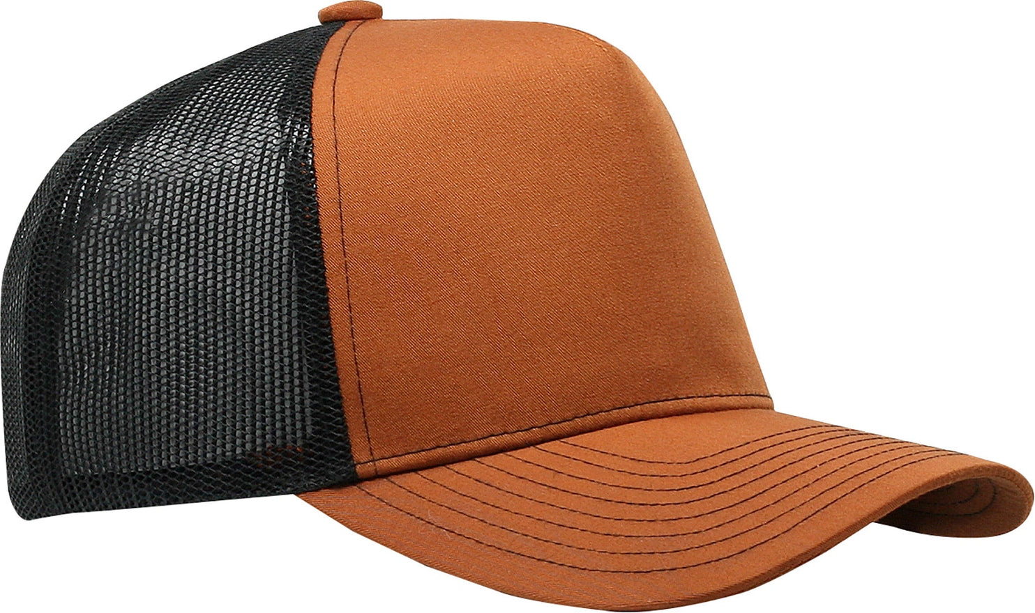 Cobra Cap C112f 5 Panel Structured Poly/cotton Front Mesh Back - Caramel Black