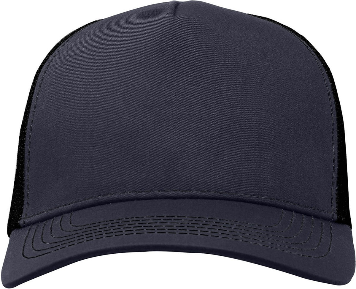 Cobra Cap C112f 5 Panel Structured Poly/cotton Front Mesh Back - Charcoal Black
