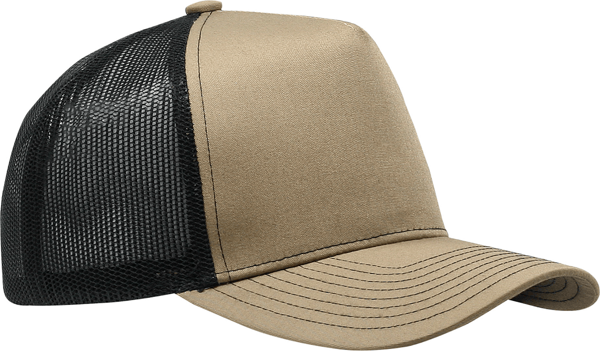 Cobra Cap C112f 5 Panel Structured Poly/cotton Front Mesh Back - Coyotebrown Black
