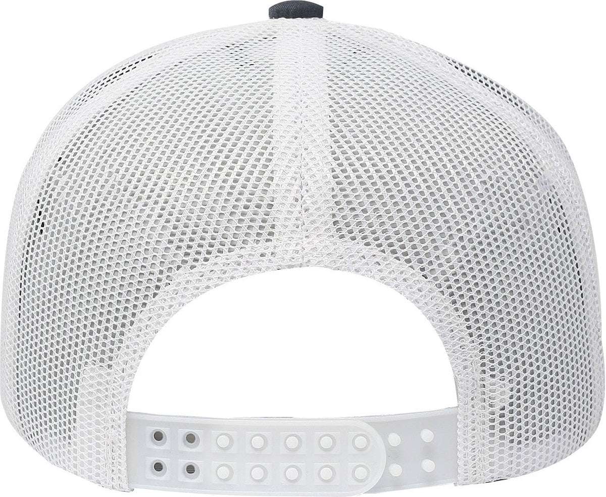 Cobra Cap C112f 5 Panel Structured Poly/cotton Front Mesh Back - Charcoal White