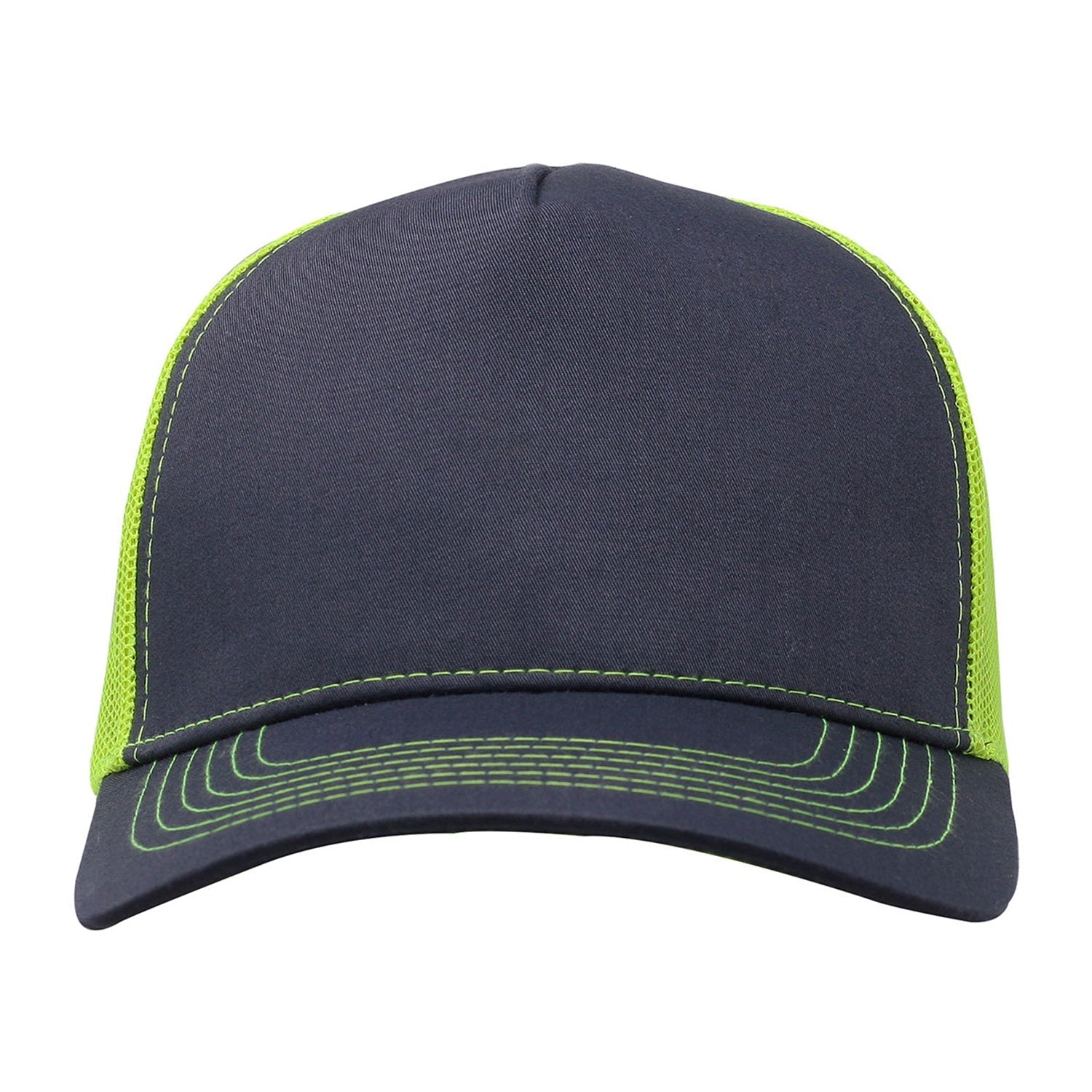 Cobra Cap C112f 5 Panel Structured Poly/cotton Front Mesh Back - Charcoal Neon Yellow