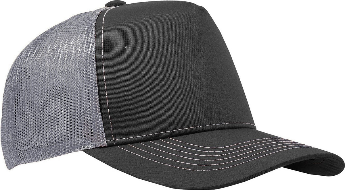 Cobra Cap C112f 5 Panel Structured Poly/cotton Front Mesh Back - Black Charcoal