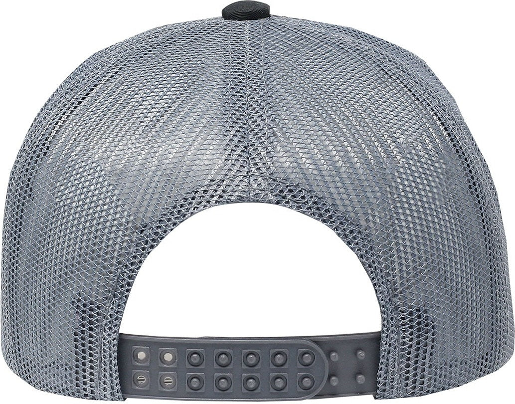 Cobra Cap C112f 5 Panel Structured Poly/cotton Front Mesh Back - Black Charcoal