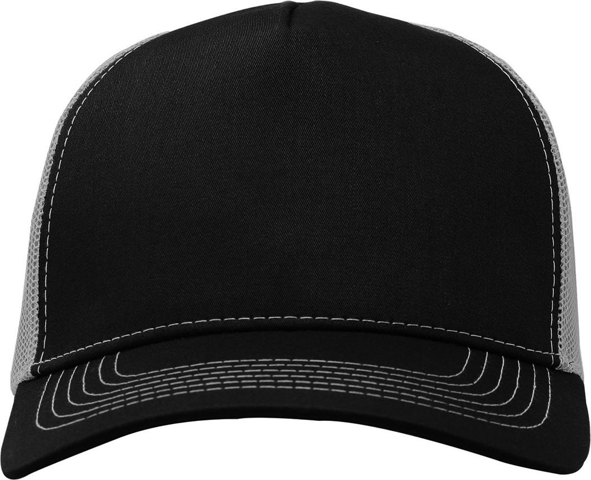 Cobra Cap C112f 5 Panel Structured Poly/cotton Front Mesh Back - Black Charcoal