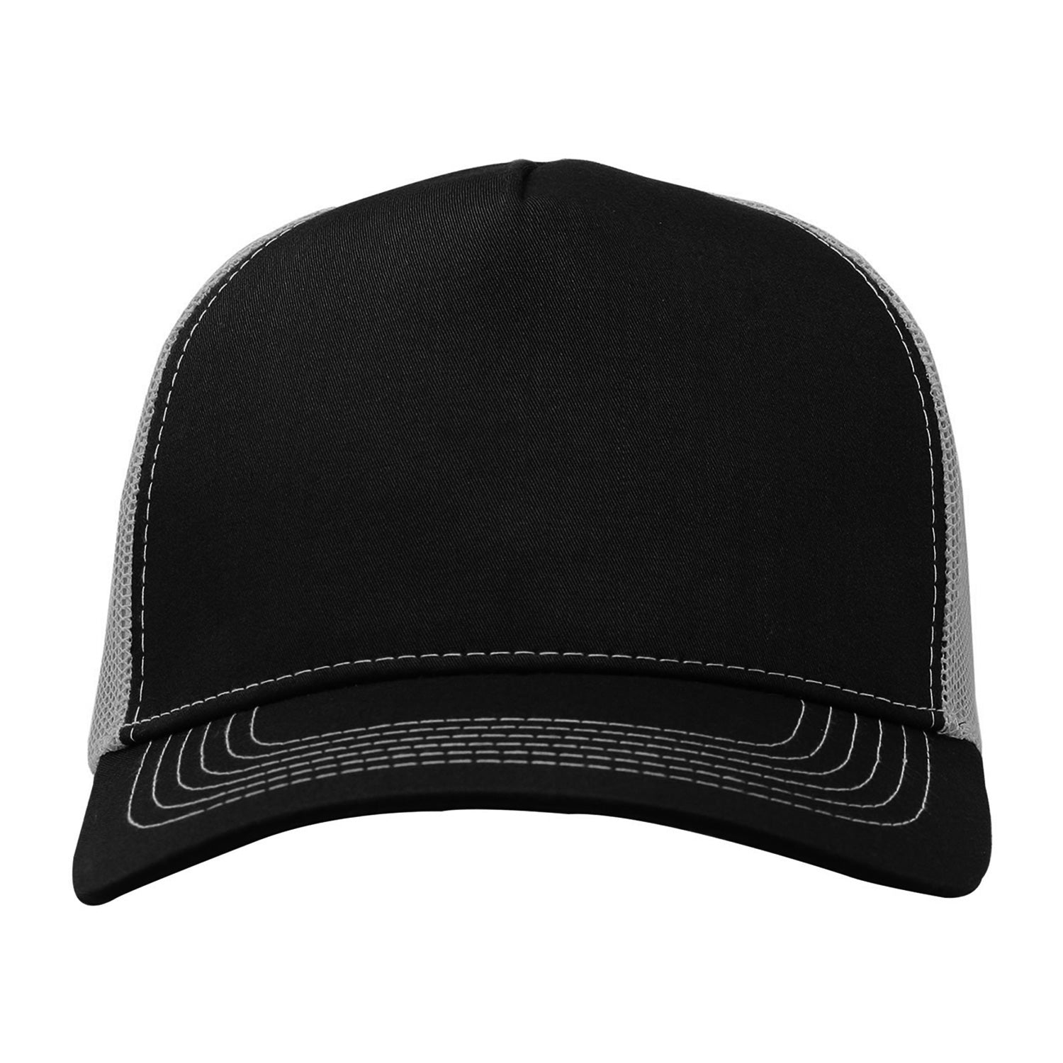 Cobra Cap C112f 5 Panel Structured Poly/cotton Front Mesh Back - Black Charcoal