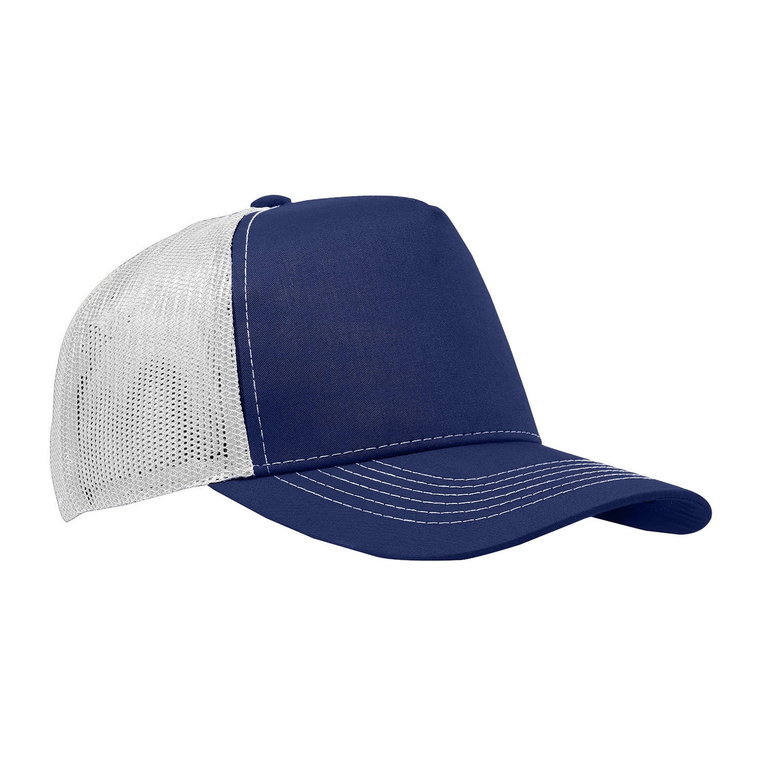 Cobra Cap C112f 5 Panel Structured Poly/cotton Front Mesh Back - Navy White