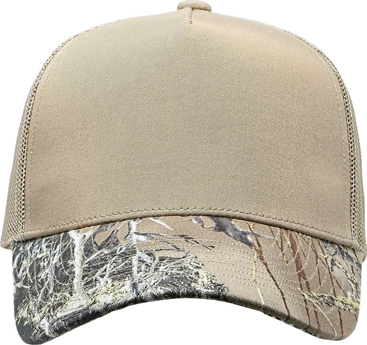 Cobra Cap C112f-c 5 Panel Structured Poly/cotton Front Mesh Back Camo - Khaki Truetimbermc2