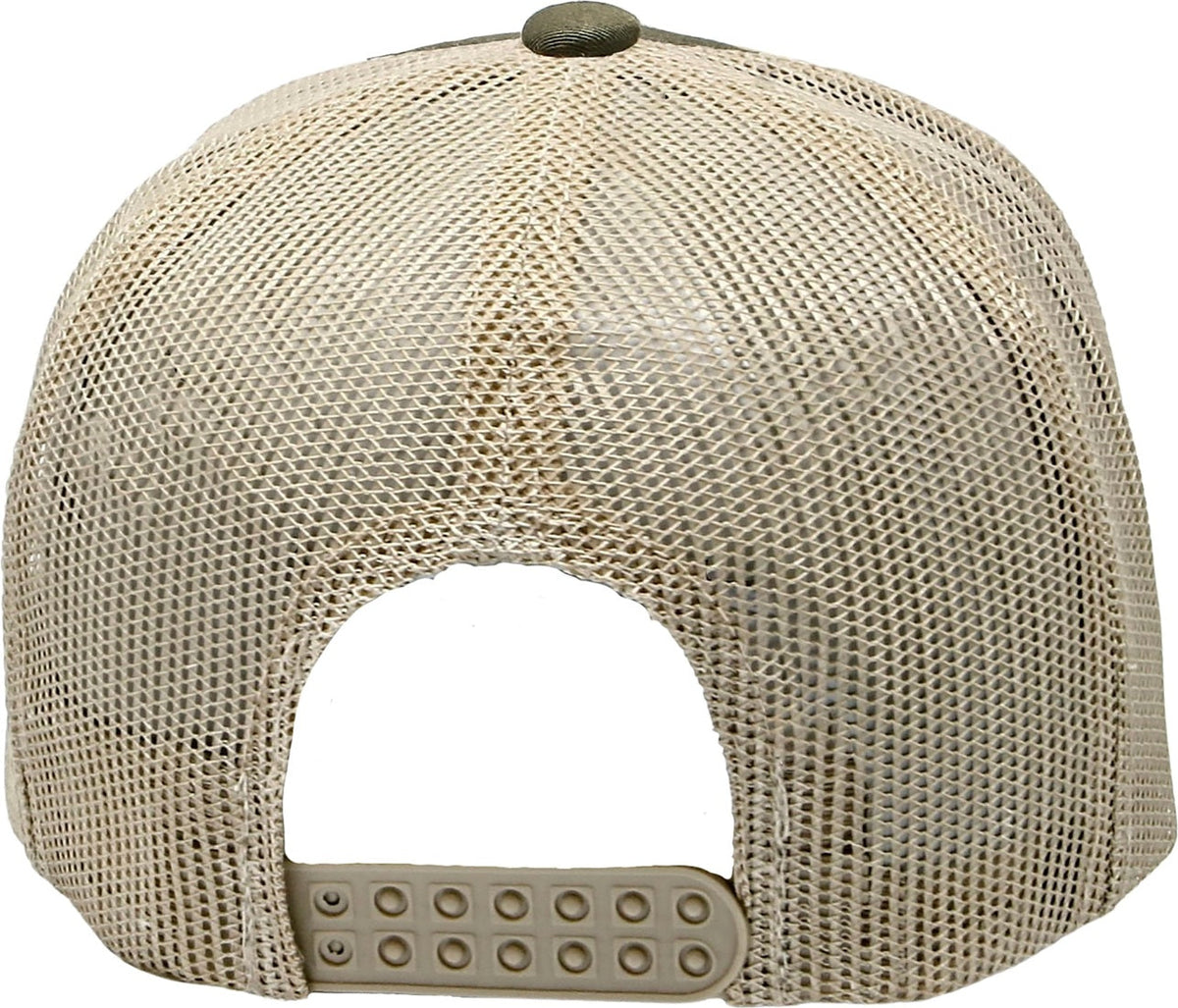 Cobra Cap C112f-c 5 Panel Structured Poly/cotton Front Mesh Back Camo - Loden Superflauge Khakimesh