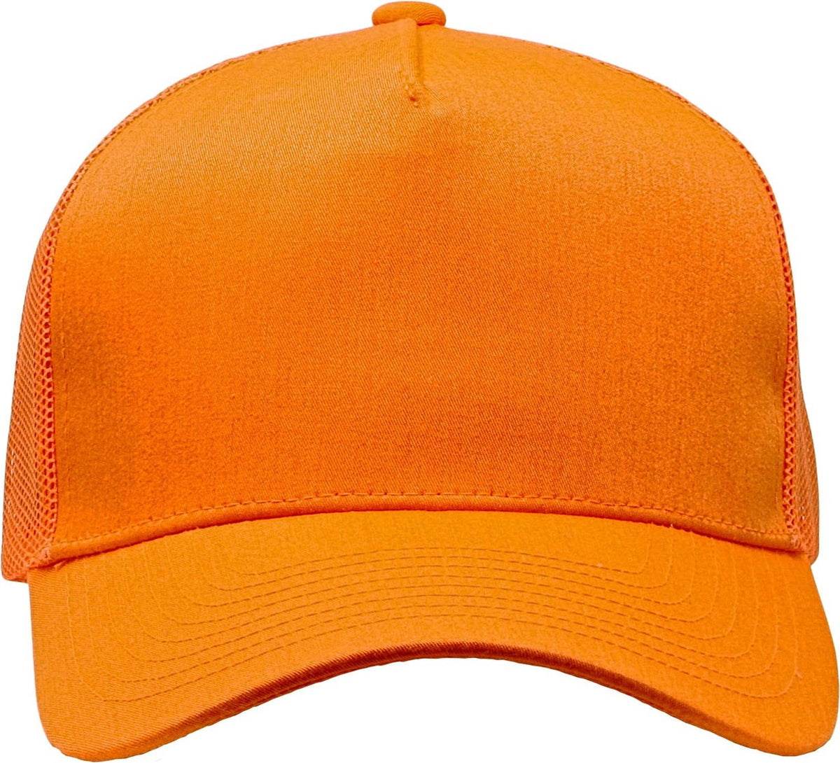 Cobra Cap C112f-c 5 Panel Structured Poly/cotton Front Mesh Back Camo - Flame Orange