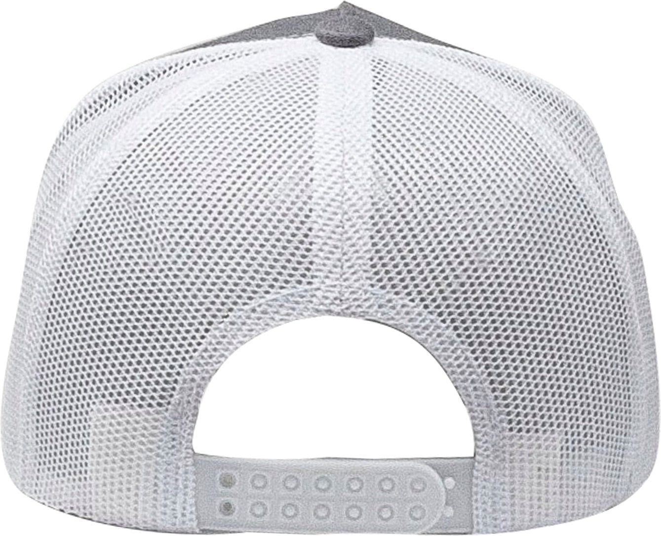 Cobra Cap C112fr 5 Panel Mixcolors Rope Structured Poly/cotton Front Mesh Back - Heather White Black