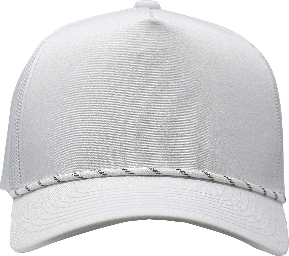 Cobra Cap C112fr 5 Panel Mixcolors Rope Structured Poly/cotton Front Mesh Back - White Black