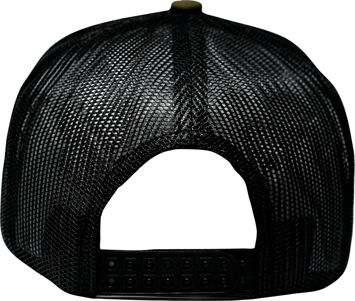 Cobra Cap C112fr 5 Panel Mixcolors Rope Structured Poly/cotton Front Mesh Back - Loden Black White