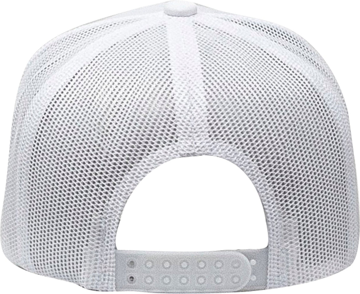 Cobra Cap C112fr 5 Panel Mixcolors Rope Structured Poly/cotton Front Mesh Back - White Red Blue