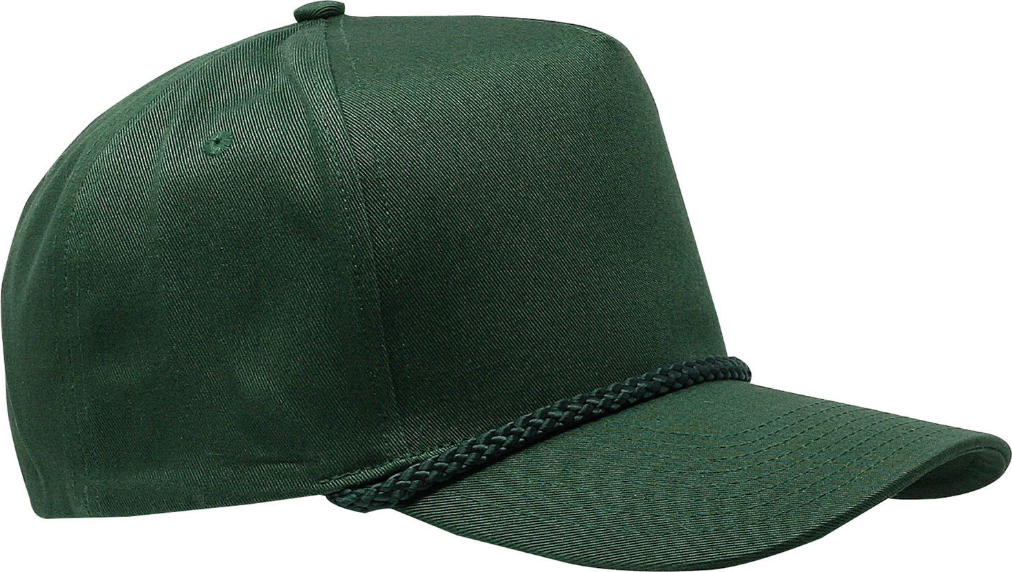 Cobra Cap C256 5 Panel Twill Snap Back Golf 7 Mm Rope Capsupgraded Tsg - Dark Green