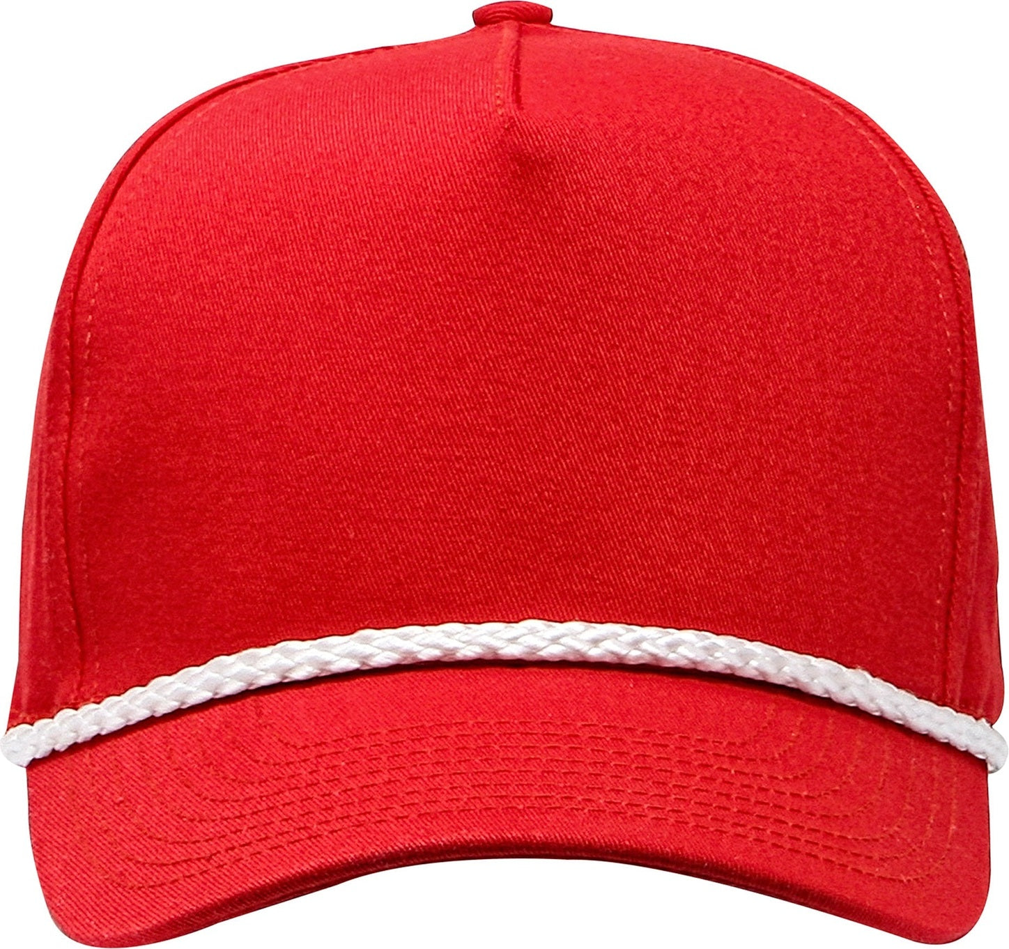 Cobra Cap C256 5 Panel Twill Snap Back Golf 7 Mm Rope Capsupgraded Tsg - Red White