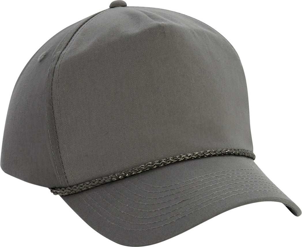 Cobra Cap C256 5 Panel Twill Snap Back Golf 7 Mm Rope Capsupgraded Tsg - Charcoal
