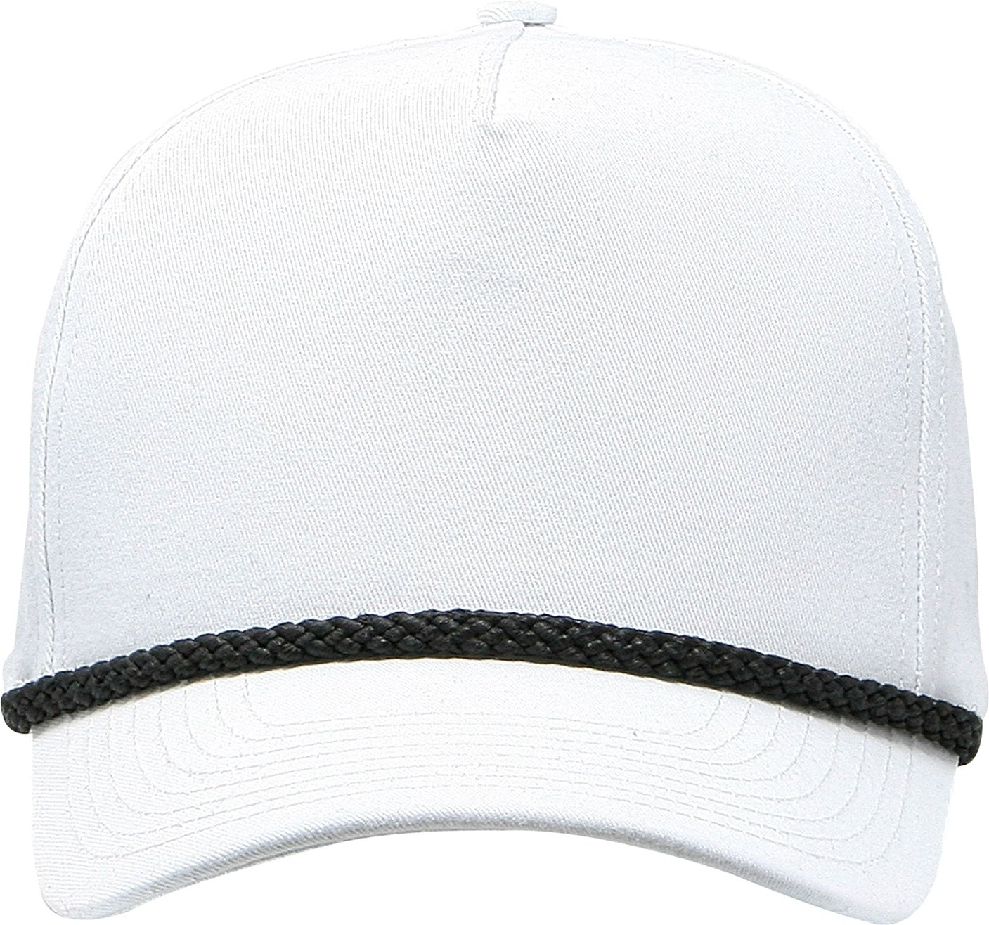 Cobra Cap C256 5 Panel Twill Snap Back Golf 7 Mm Rope Capsupgraded Tsg - White Black