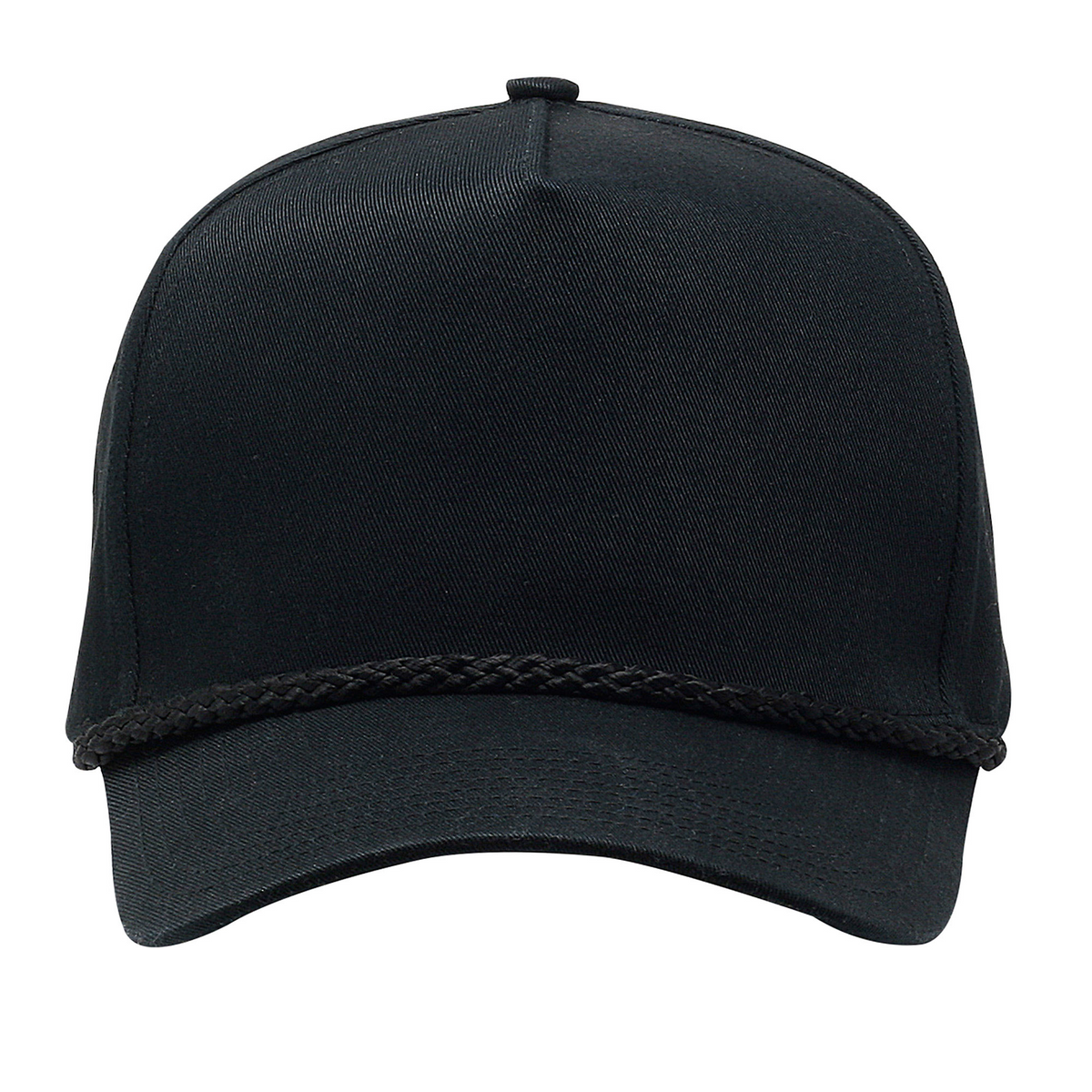 Cobra Cap C256 5 Panel Twill Snap Back Golf 7 Mm Rope Capsupgraded Tsg - Black
