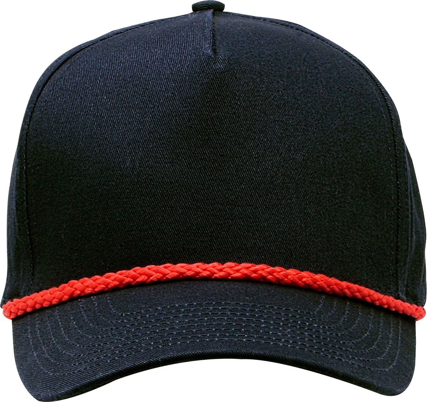Cobra Cap C256 5 Panel Twill Snap Back Golf 7 Mm Rope Capsupgraded Tsg - Navy Red