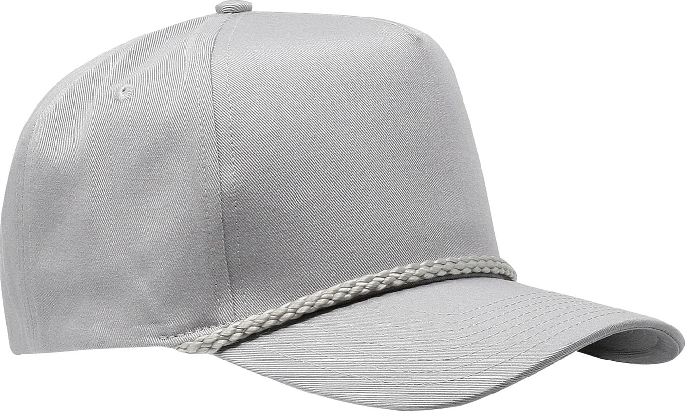 Cobra Cap C256 5 Panel Twill Snap Back Golf 7 Mm Rope Capsupgraded Tsg - Gray