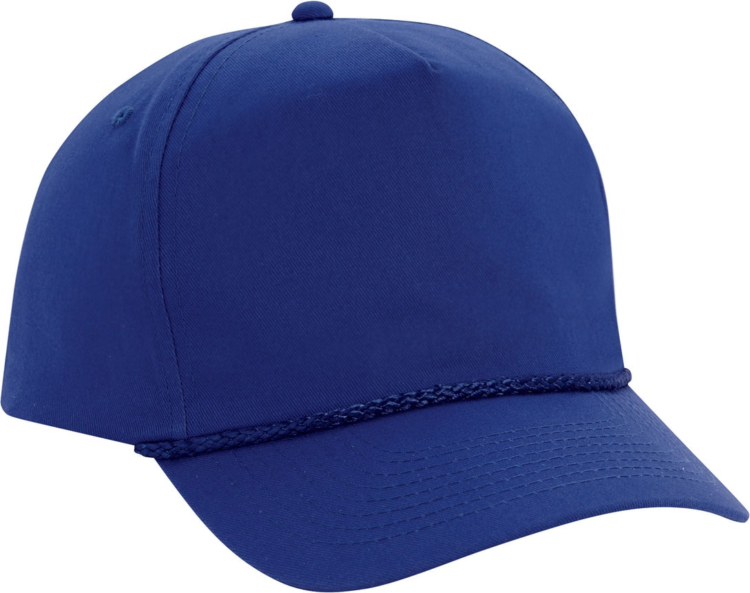 Cobra Cap C256 5 Panel Twill Snap Back Golf 7 Mm Rope Capsupgraded Tsg - Royal