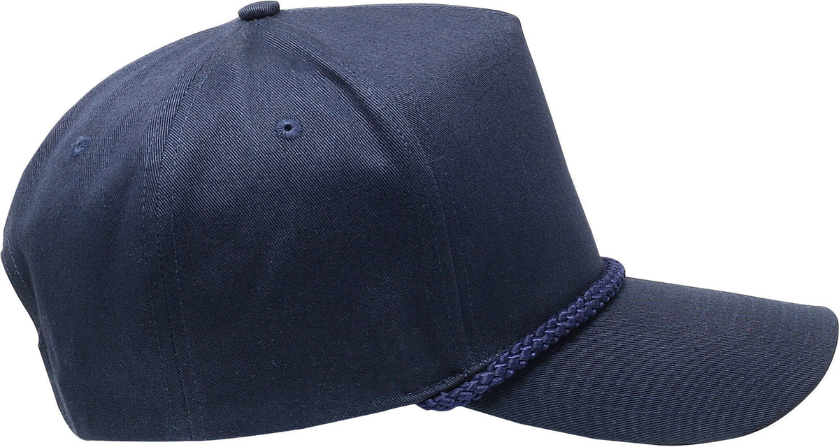 Cobra Cap C256 5 Panel Twill Snap Back Golf 7 Mm Rope Capsupgraded Tsg - Navy