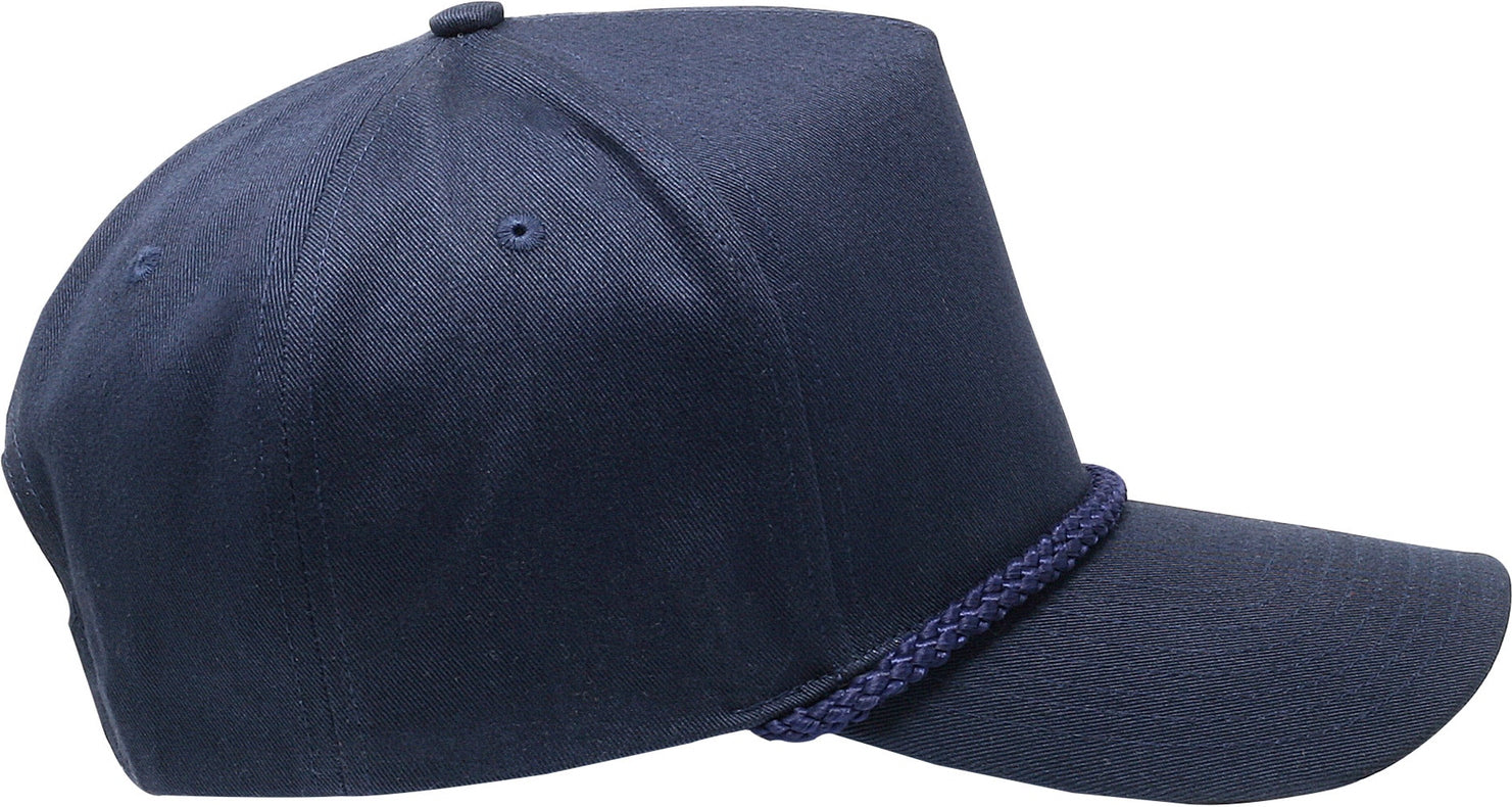 Cobra Cap C256 5 Panel Twill Snap Back Golf 7 Mm Rope Capsupgraded Tsg - Navy