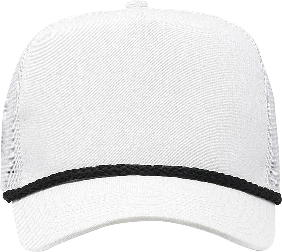 Cobra Cap C256m 5 Panel Cotton Twill Front Mesh Back 7 Mm Rope Upgraded Tsm - White Black