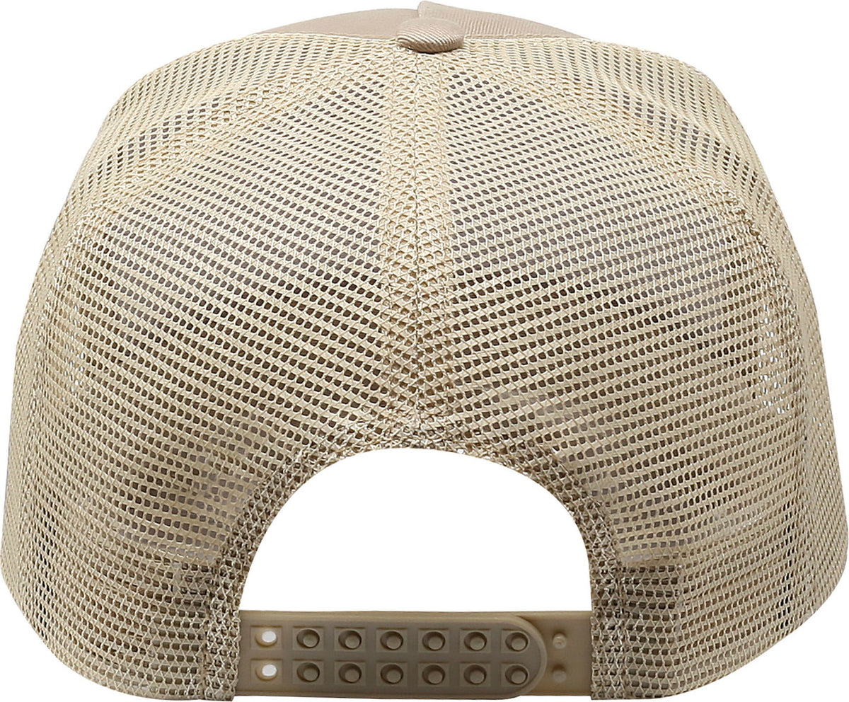 Cobra Cap C256m 5 Panel Cotton Twill Front Mesh Back 7 Mm Rope Upgraded Tsm - Khaki