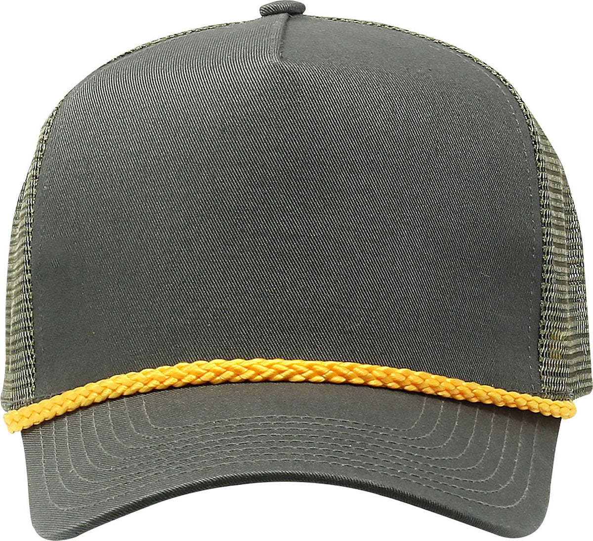 Cobra Cap C256m 5 Panel Cotton Twill Front Mesh Back 7 Mm Rope Upgraded Tsm - Loden Gold