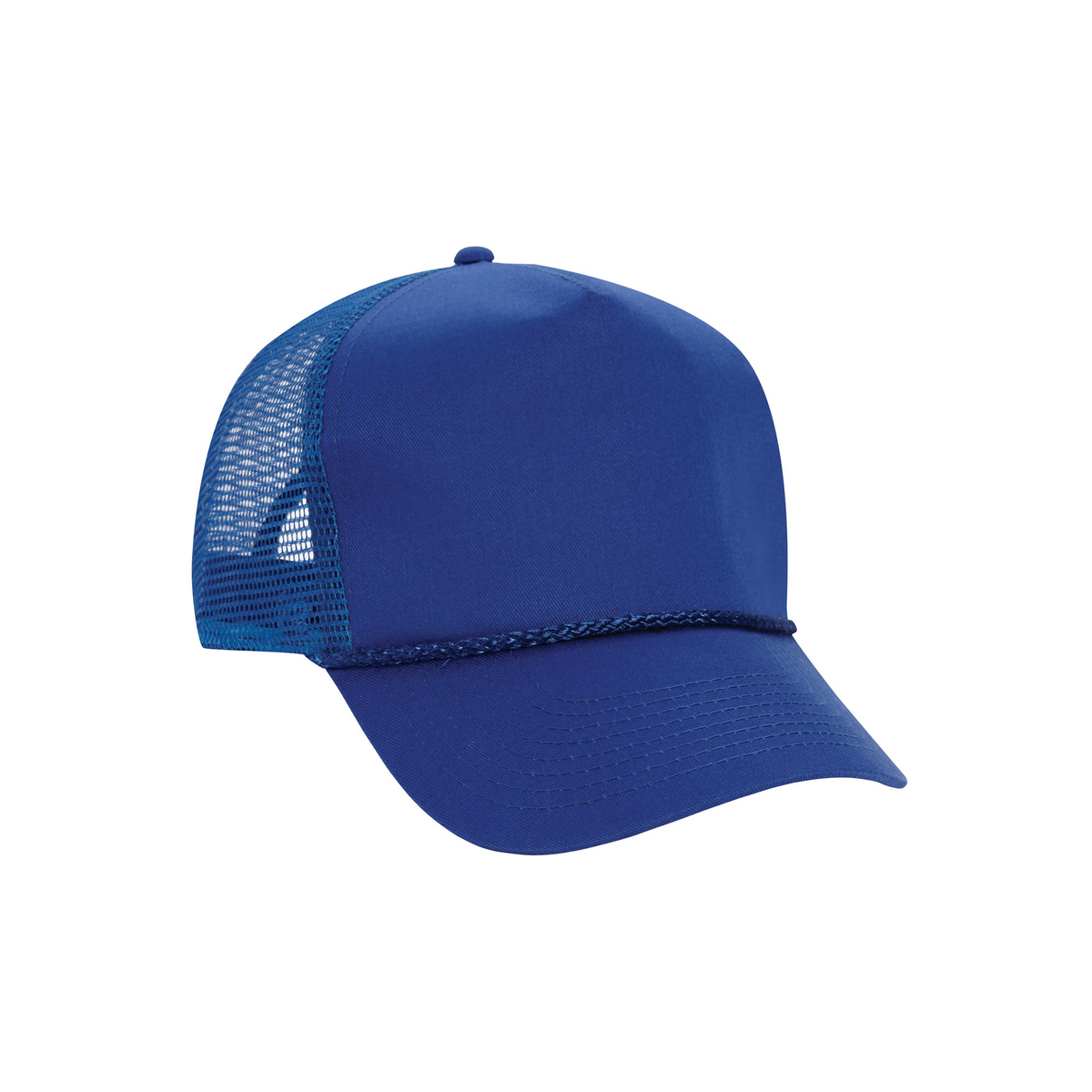 Cobra Cap C256m 5 Panel Cotton Twill Front Mesh Back 7 Mm Rope Upgraded Tsm - Royal