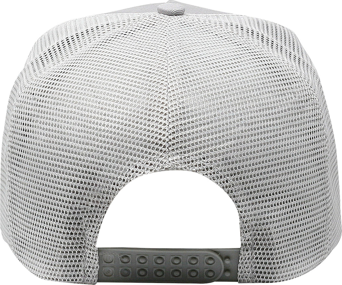 Cobra Cap C256m 5 Panel Cotton Twill Front Mesh Back 7 Mm Rope Upgraded Tsm - Gray Black
