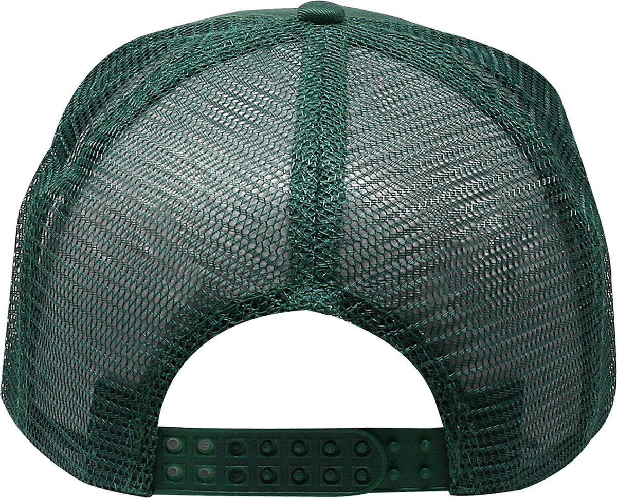 Cobra Cap C256m 5 Panel Cotton Twill Front Mesh Back 7 Mm Rope Upgraded Tsm - Dark Green