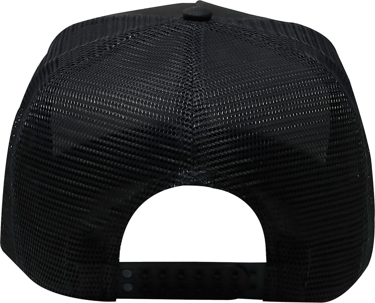 Cobra Cap C256m 5 Panel Cotton Twill Front Mesh Back 7 Mm Rope Upgraded Tsm - Black White