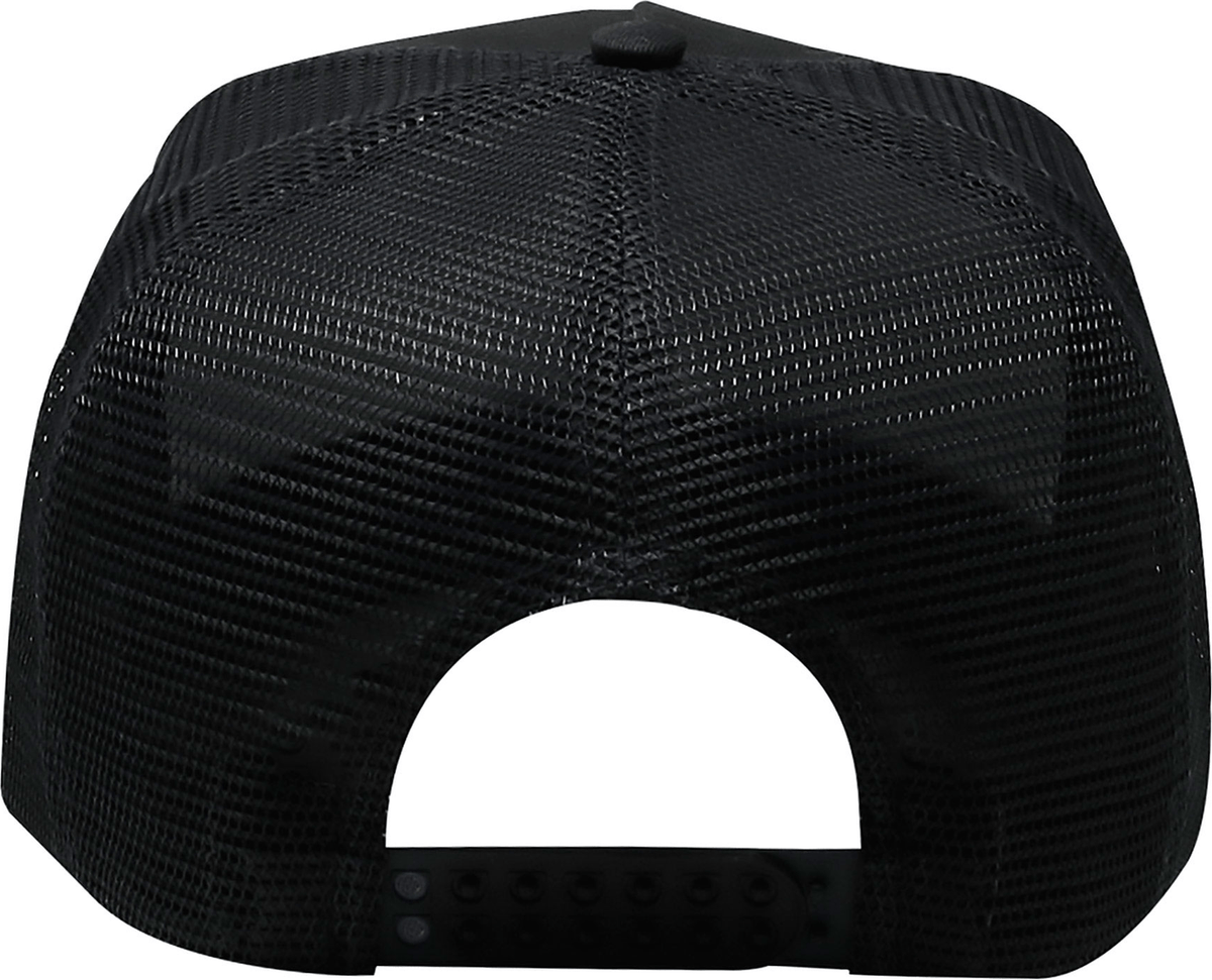 Cobra Cap C256m 5 Panel Cotton Twill Front Mesh Back 7 Mm Rope Upgraded Tsm - Black