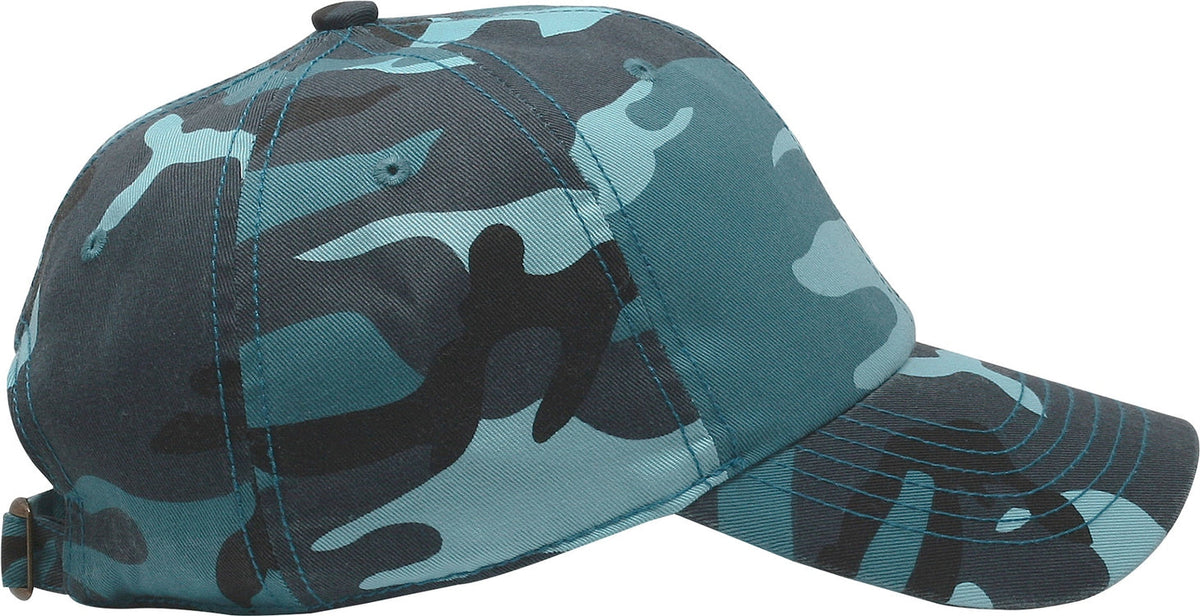 Cobra Cap C324 6 Panel Unstructured Pigment Dyed Heavy Cotton Twill - Urbancamo Blue