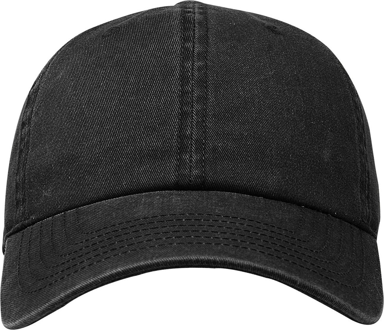 Cobra Cap C324 6 Panel Unstructured Pigment Dyed Heavy Cotton Twill - Black