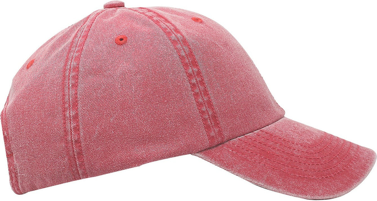 Cobra Cap C324 6 Panel Unstructured Pigment Dyed Heavy Cotton Twill - Dusty Red