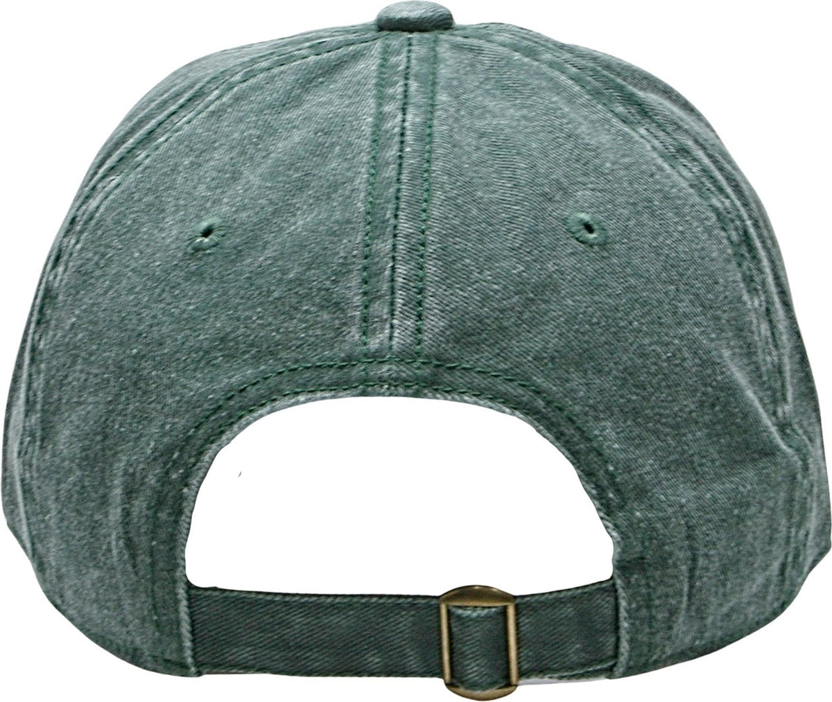 Cobra Cap C324-d 6 Panel Unstructured Pigment Dyed Heavy Cotton Twill Distressed - Dark Green
