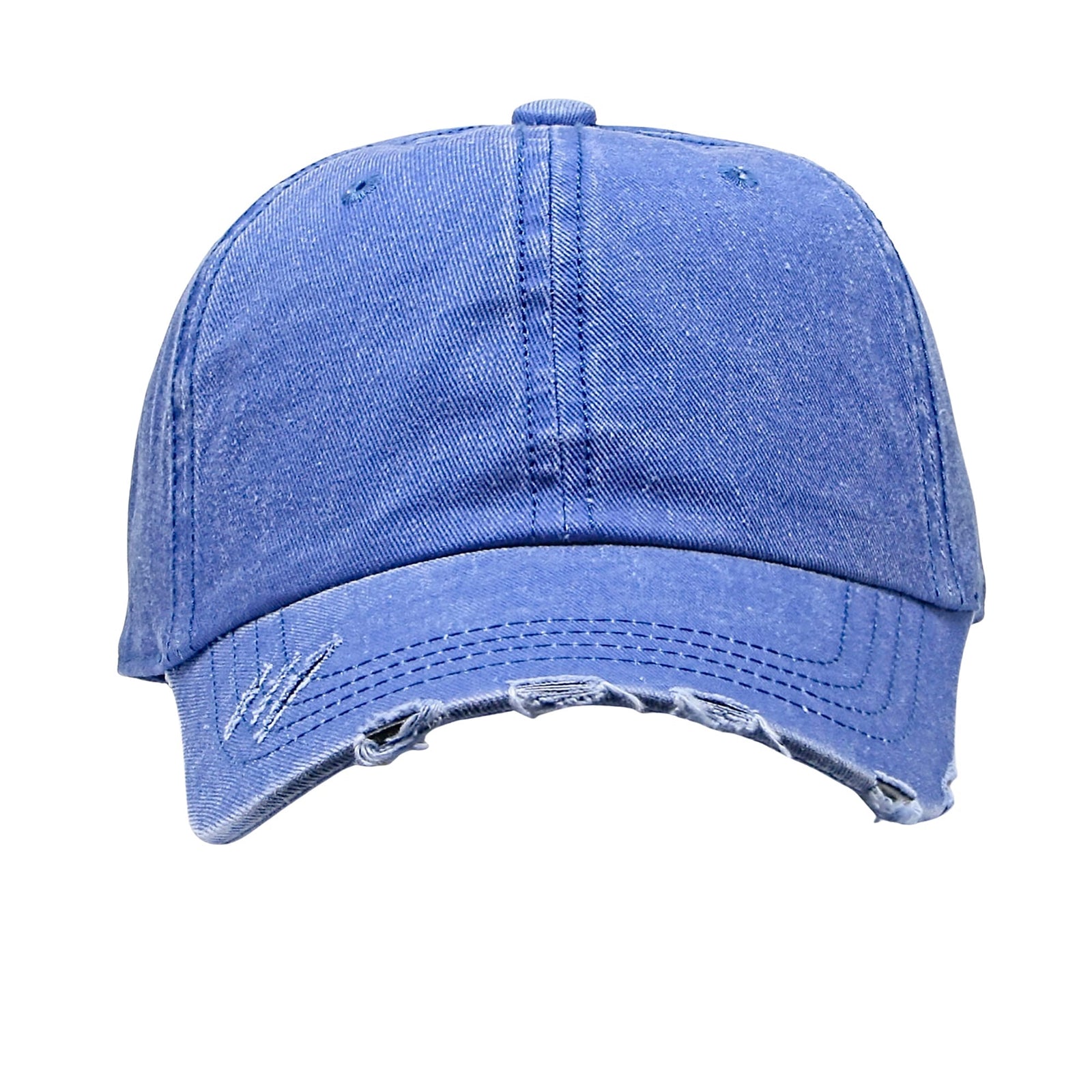 Cobra Cap C324-d 6 Panel Unstructured Pigment Dyed Heavy Cotton Twill Distressed - Royal