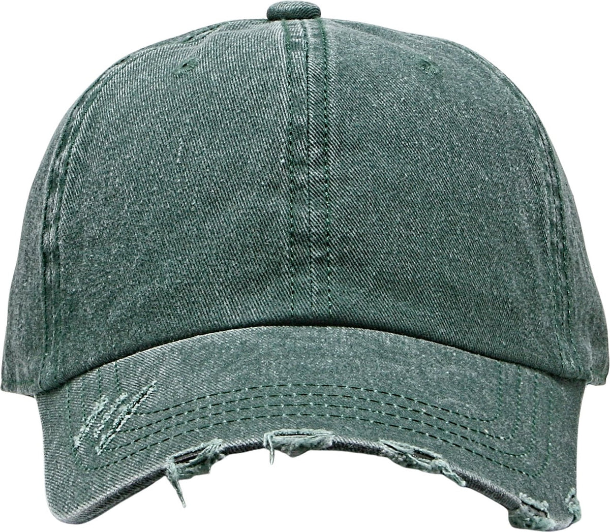 Cobra Cap C324-d 6 Panel Unstructured Pigment Dyed Heavy Cotton Twill Distressed - Dark Green