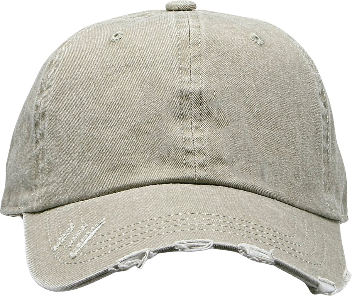 Cobra Cap C324-d 6 Panel Unstructured Pigment Dyed Heavy Cotton Twill Distressed - Stone