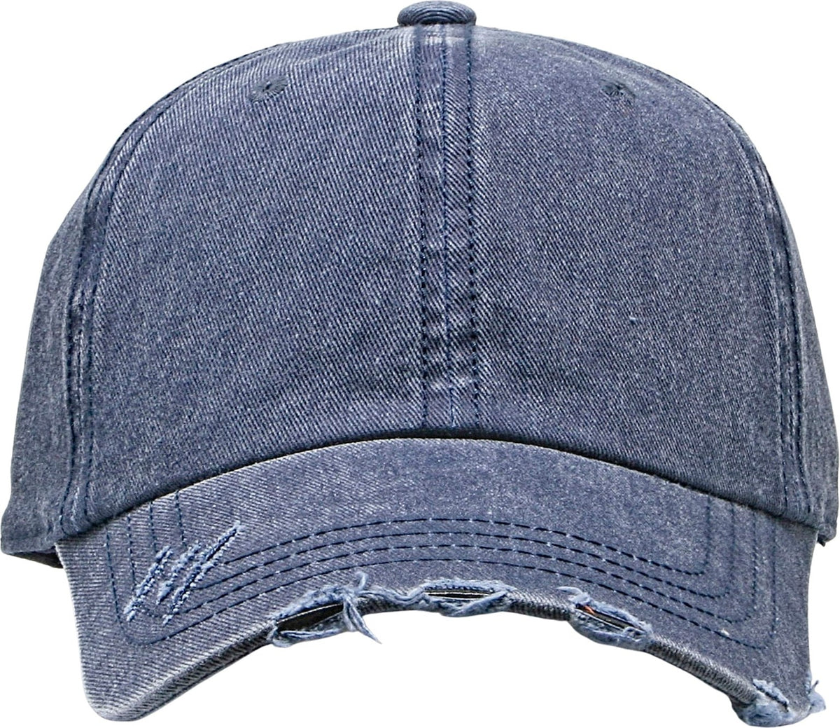Cobra Cap C324-d 6 Panel Unstructured Pigment Dyed Heavy Cotton Twill Distressed - Navy