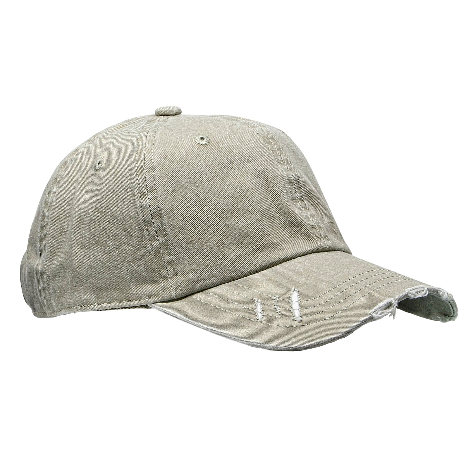 Cobra Cap C324-d 6 Panel Unstructured Pigment Dyed Heavy Cotton Twill Distressed - Stone
