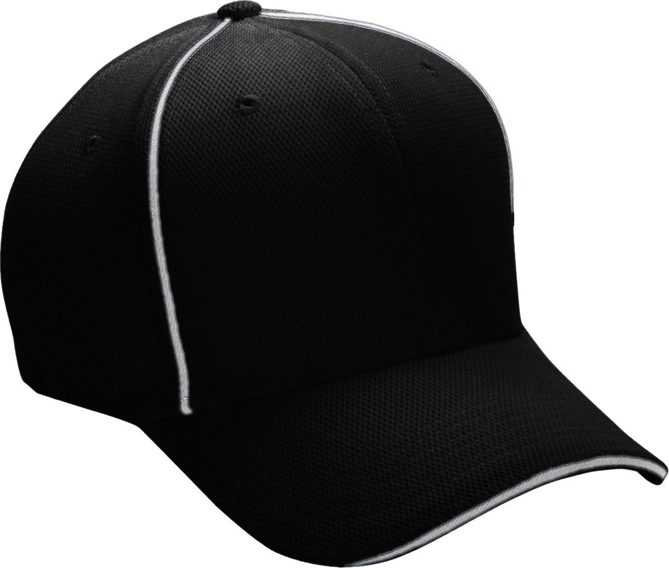 Cobra Cap Cmx 6 Panel Structured 100% Poly - Black White