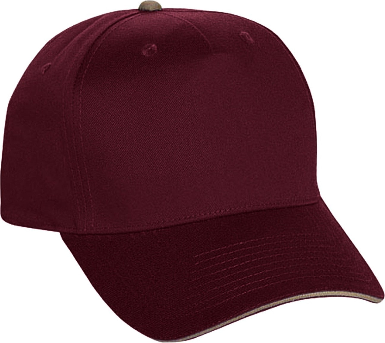 Cobra Cap Eco-5 5 Panel Recycled Pet Eco Friendly - Maroon Khaki