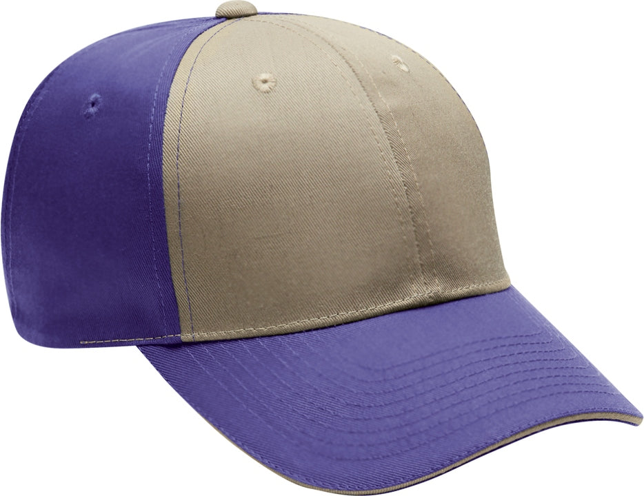 Cobra Cap Eco-6 6 Panel Recycled Pet Eco Friendly - Khaki Purple